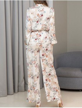 Шелковая пижама двойка Mia-Amore EDEN 5176, Цвет: молочный, Размеры: XL, изображение 2