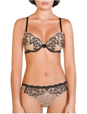 Комплект белья Mioocchi EMMA 775454 пуш-ап бразилиана nero, Цвет: nero (черный), Размеры: 70C