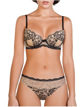 Комплект белья Mioocchi EMMA 775555 балконет слипы nero, Цвет: nero (черный), Размеры: 70C