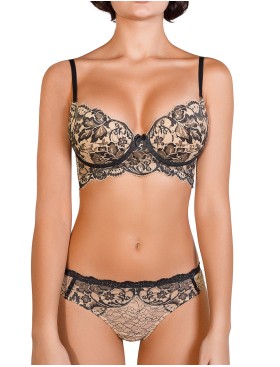 Комплект белья Mioocchi EMMA 775654 бюстье бразилиана nero, Цвет: nero (черный), Размеры: 70B