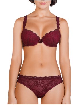 Кружевной комплект Mioocchi LEA 774343 пуш-ап и бразилиана magenta/rosa, Цвет: magenta/rosa, Размеры: 70C
