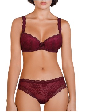 Кружевной комплект Mioocchi LEA 774444 балконет слипы magenta/rosa, Цвет: magenta/rosa, Размеры: 70D