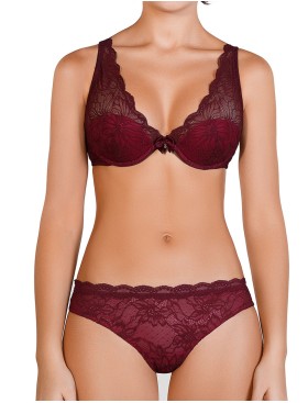 Кружевной комплект Mioocchi LEA 774643 бралетт бразилиана magenta/rosa, Цвет: magenta/rosa, Размеры: 70B