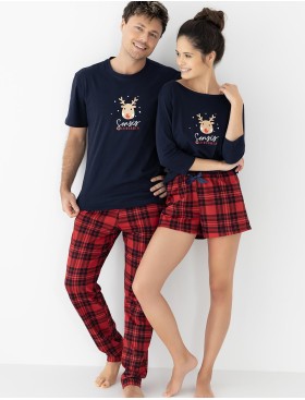 Женская пижама с шортами Sensis MYRTLE, Цвет: темно-синий, Размеры: M, изображение 2