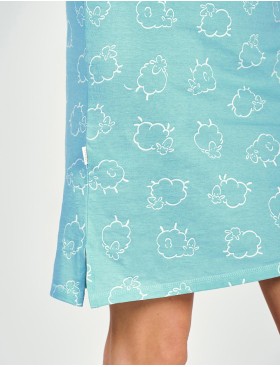 Ночная сорочка с длинным рукавом Taro ABI 3218-01, Цвет: бирюзовый, Размеры: L, изображение 4