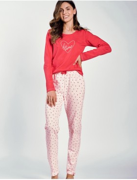 Хлопковая женская пижама Taro AMALIA 3235-01, Цвет: малиновый, Размеры: L, изображение 2