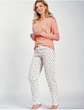 Женская хлопковая пижама с брюками Taro POLLY 3231-02, Цвет: персиковый, Размеры: L, изображение 2