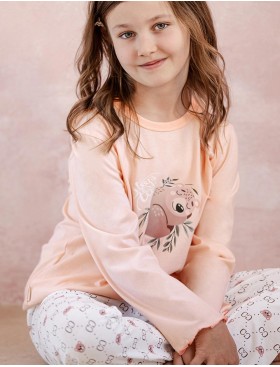 Пижама из хлопка Taro POLLY 3271-3272-01, Цвет: персиковый, Размеры: 104