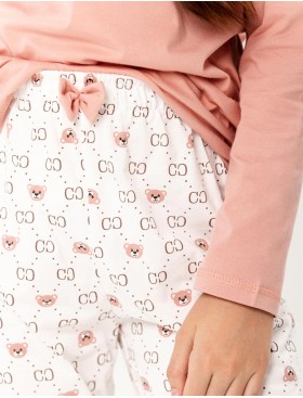 Подростковая пижама из хлопка Taro POLLY 3285-01, Цвет: персиковый, Размеры: 146, изображение 3