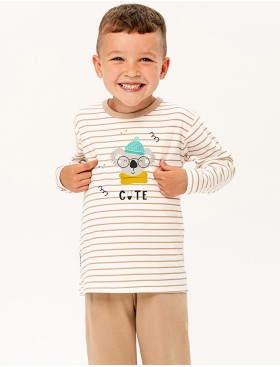 Детская пижама Taro ZAC 3308-3309-01, Цвет: бежевый, Размеры: 104