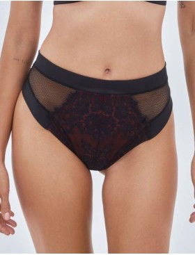 Стринги с завышенной талией Alles HEARTBEAT stringi classic, Цвет: черный, Размеры: S