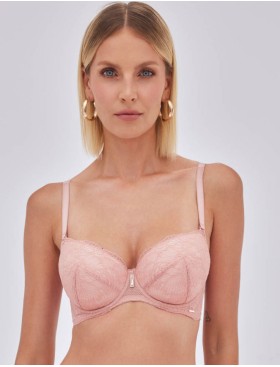 Бюстгальтер пуш-ап Alles NUDE ROSE 01 P-UP, Цвет: пудра, Размеры: 80C, изображение 4