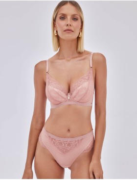 Завышенные трусики стринги Alles NUDE ROSE stringi classic, Цвет: пудра, Размеры: S, изображение 3