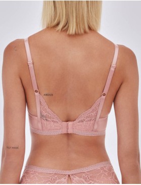 Бюстгальтер с вкладышами пуш-ап Alles NUDE ROSE P-UP, Цвет: пудра, Размеры: 60E, изображение 2