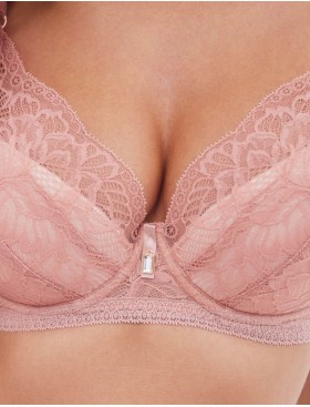 Бюстгальтер с вкладышами пуш-ап Alles NUDE ROSE P-UP, Цвет: пудра, Размеры: 60E, изображение 4