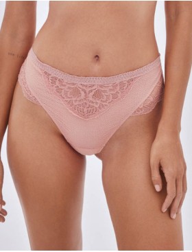 Завышенные трусики стринги Alles NUDE ROSE stringi classic, Цвет: пудра, Размеры: S