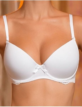 Бюстгальтер балконет пуш-ап Amelie MICROLACE 8030 белый, Цвет: белый, Размеры: 90A