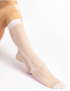Полупрозрачные гольфы Fiore 2144/G LINEA 15 den, Цвет: белый, Размеры: UN