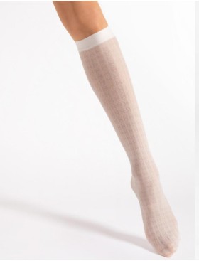 Гольфы с узором Fiore 2147/G DIAMOND CRUSH 15 den шампань, Цвет: шампань, Размеры: UN, изображение 2