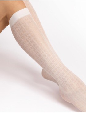 Гольфы с узором Fiore 2147/G DIAMOND CRUSH 15 den шампань, Цвет: шампань, Размеры: UN