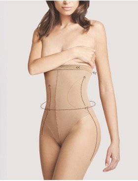 Колготки с высокой талией Fiore 5219/M HIGH WAIST BIKINI 40 den телесный, Цвет: телесный, Размеры: 3