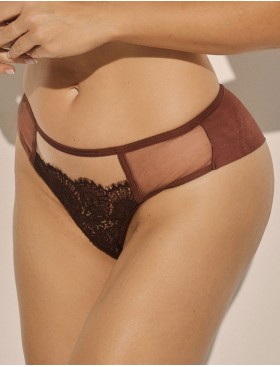 Трусики бразилиана Kinga PRALINE 1136/2-B, Цвет: шоколадный, Размеры: S