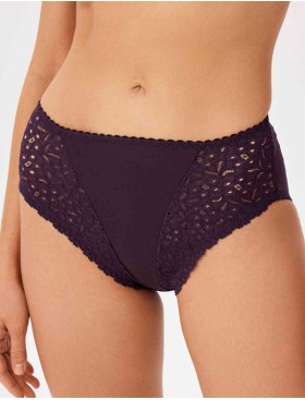 Высокие трусы слипы Lauma COTTON CLASSIC L01810 черная смородина, Цвет: черная смородина, Размеры: L