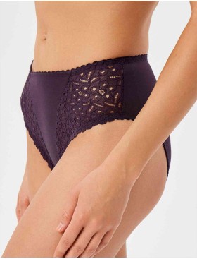 Высокие трусы слипы Lauma COTTON CLASSIC L01810 черная смородина, Цвет: черная смородина, Размеры: L, изображение 3