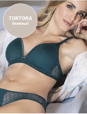 Бежевый комплект Leilieve GAIA M7055 триангул бразилиана tortora, Цвет: tortora (песочный), Размеры: 65C