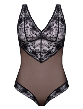 Кружевное боди Mefemi SARAH BODY чёрно-бежевый, Цвет: чёрно-бежевый, Размеры: L, изображение 6