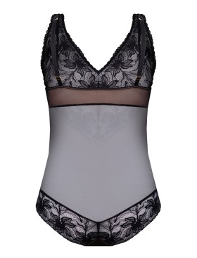 Кружевное боди Mefemi SARAH BODY чёрно-бежевый, Цвет: чёрно-бежевый, Размеры: L, изображение 7