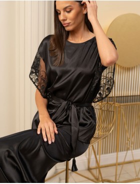 Пижама из натурального шелка Mia-Amore BAGIRA 4436 черный, Цвет: черный, Размеры: 2XL, изображение 4