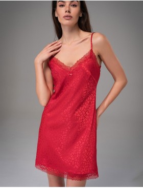 Сорочка короткая атласная Mia-Amore JOANNA 7310 красный, Цвет: красный, Размеры: M, изображение 4