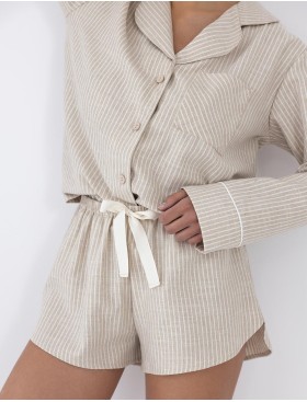 Женская пижама с шортами Sensis ALLISON, Цвет: бежевый, Размеры: M, изображение 3