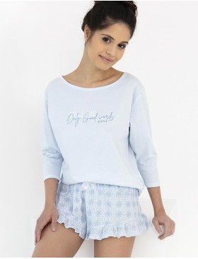 Хлопковая пижама Sensis ANGELA, Цвет: голубой, Размеры: M