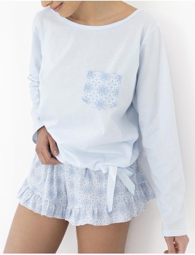 Пижама с шортами Sensis CAMILA, Цвет: голубой, Размеры: M, изображение 3