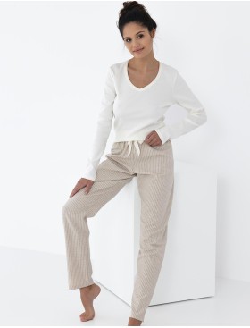 Женская пижама с брюками Sensis DINAH, Цвет: белый, Размеры: M, изображение 2
