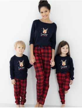 Пижама женская из хлопка Sensis LUCY, Цвет: темно-синий, Размеры: M, изображение 2