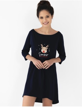 Ночная сорочка Sensis LUCY, Цвет: темно-синий, Размеры: S/M, изображение 3