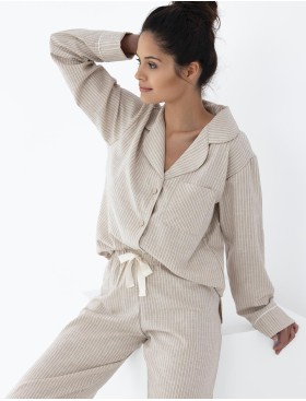 Пижама из хлопка Sensis LUPITA, Цвет: бежевый, Размеры: M