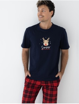 Мужская пижама Sensis NATHAN, Цвет: темно-синий, Размеры: M