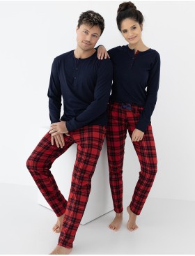 Пижама хлопковая Sensis YVETTE, Цвет: темно-синий, Размеры: M, изображение 3