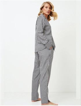 Пижама из хлопка Aruelle PHILIPPA, Цвет: черный/белый, Размеры: S, изображение 3