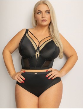 Удлиненный бюстгальтер Kris Line SIMPLE bralette longline, Цвет: черный, Размеры: 90H, изображение 4