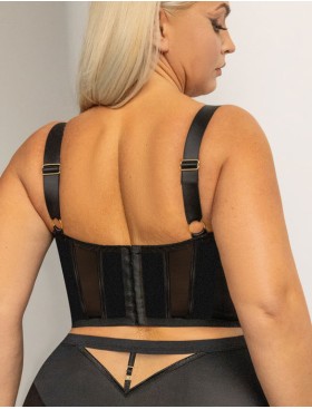 Удлиненный бюстгальтер Kris Line SIMPLE bralette longline, Цвет: черный, Размеры: 90H, изображение 2