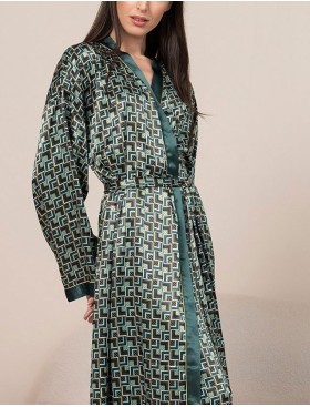 Длинный халат из шелка Mia-Amore BERGAMO 4389, Цвет: мультицвет, Размеры: L/XL, изображение 4