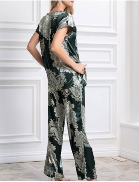 Шелковая пижама Mia-Amore AGATA 3704, Цвет: зеленый, Размеры: 2XL, изображение 2