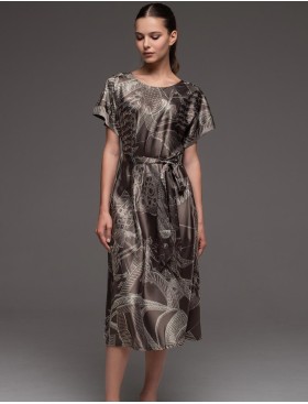 Шёлковое платье-туника Mia-Amore AISHA 4324, Цвет: шоколад, Размеры: 2XL/3XL, изображение 3