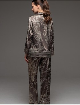 Пижама из натурального шёлка Mia-Amore AISHA 4326, Цвет: шоколад, Размеры: S, изображение 2