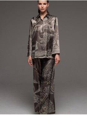 Пижама из натурального шёлка Mia-Amore AISHA 4326, Цвет: шоколад, Размеры: S, изображение 3